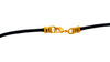 Gold Plated 3mm Thick Black Leather Cord Necklace