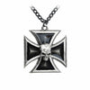 Black Knights Skull Cross Pendant by Alchemy Gothic