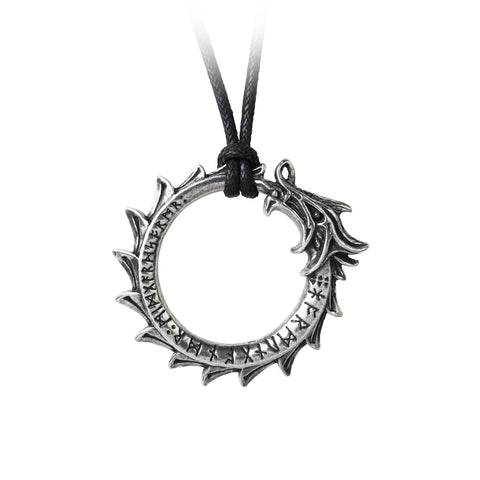 Jormungand Pendant Nordic Ouroboros Dragon Alchemy Gothic Necklace