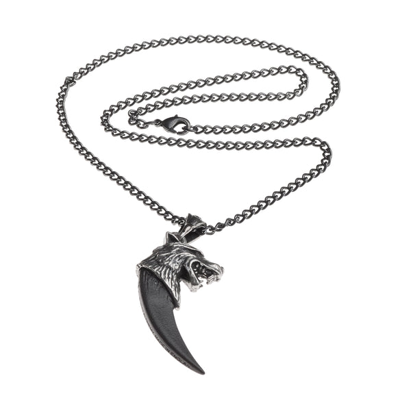 Wolf Macht Pendant Black Fang Viking Necklace by Alchemy Gothic