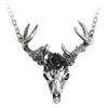 White Hart, Black Rose Pendant Necklace by Alchemy Gothic