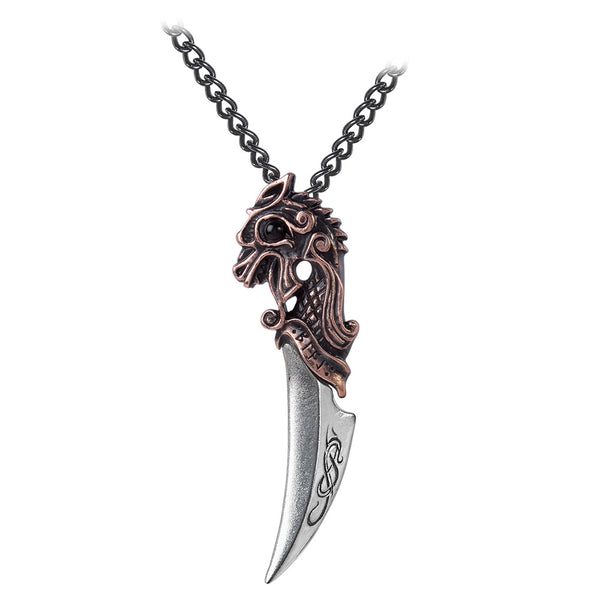 Einardolk Pendant Viking Dragon Dagger Necklace by Alchemy Gothic