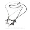 Darkling Heart Necklaces Alchemy Gothic Couples Matching Dragon Wing Pendants