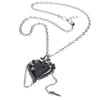 Witches Black Heart Pendant Necklace by Alchemy Gothic