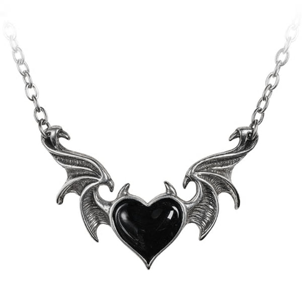 gothic heart with wings