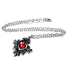 Bouquet of Love Crystal Heart Pendant Necklace by Alchemy Gothic