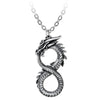 Infinity Dragon Pendant Necklace by Alchemy Gothic