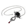 Carpathian Black Rose Necklace by Alchemy Gothic