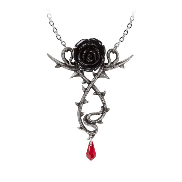 Carpathian Black Rose Necklace by Alchemy Gothic