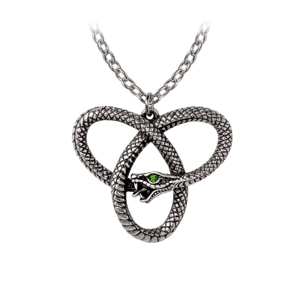 Eve's Triquetra Serpent Pendant Snake Goddess Necklace by Alchemy Gothic