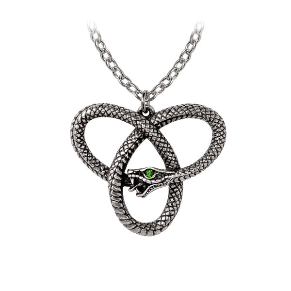 Eve's Triquetra Serpent Pendant Snake Goddess Necklace by Alchemy Gothic