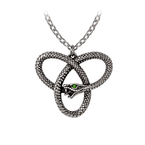 Eve's Triquetra Serpent Pendant Snake Goddess Necklace by Alchemy Gothic