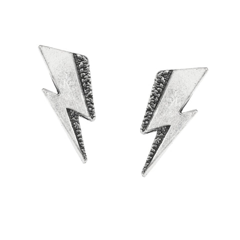 David Bowie Flash Studs Lightning Bolt Earrings by Alchemy Gothic
