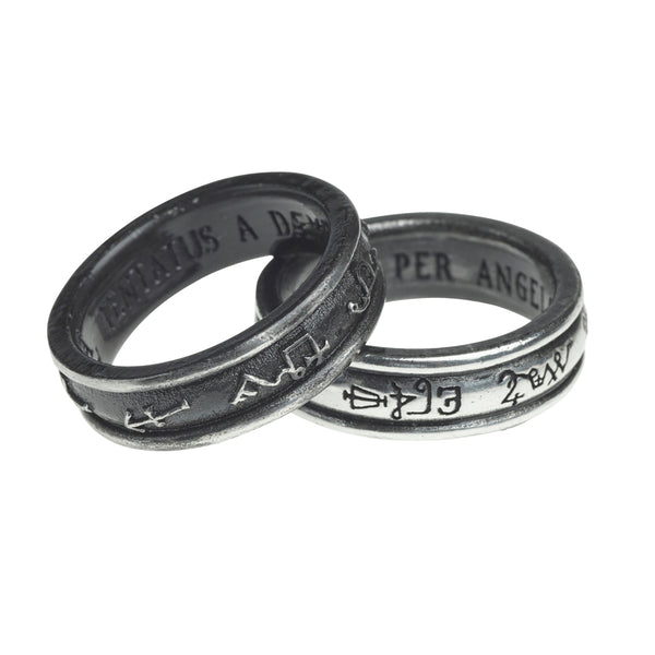 Demon Black & Angel White Ring - Alchemy Gothic Stackable