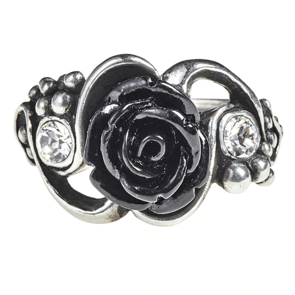 Bacchanal Black Rose Necklace by Alchemy Gothic
