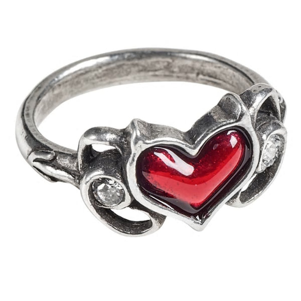 Little Devil Red Heart Ring by Alchemy Gothic