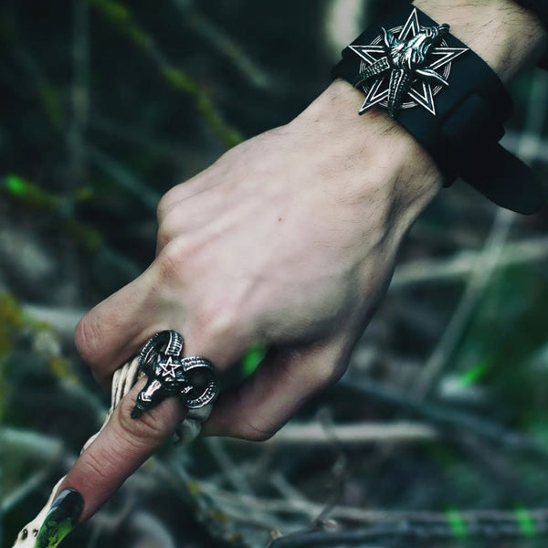 GEM CAGE Ring Pewter R144 ALCHEMY GOTHIC | eBay
