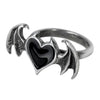 Black Soul Demon Heart Ring by Alchemy Gothic