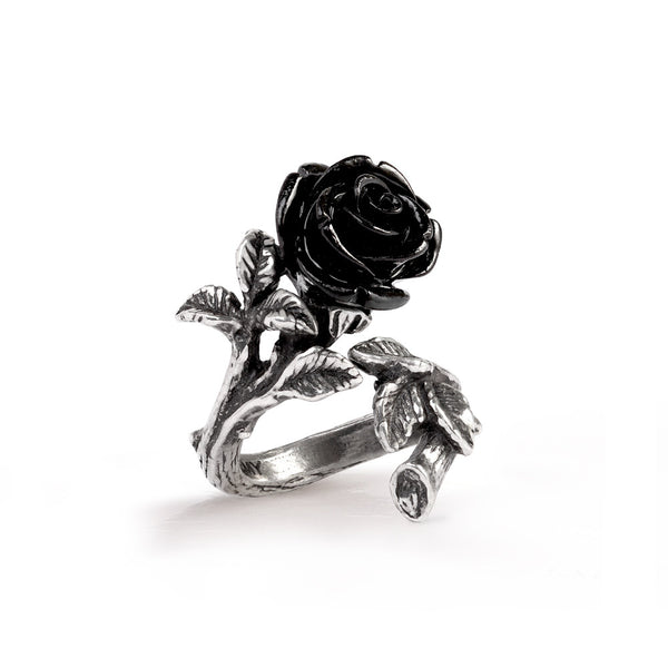 Wild Black Rose Ring by Alchemy Gothic