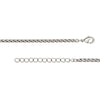 Antique Silver 3.2mm Thick Ponytail/Foxtail/Wheat Weave Necklace Chain with Extender