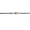 Antique Brass 1.8mm Fine Black Leather Cord Necklace