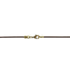 Antique Brass 1.8mm Fine Brown Leather Cord Necklace