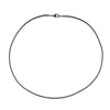 Gunmetal 1.8mm Fine Brown Leather Cord Necklace