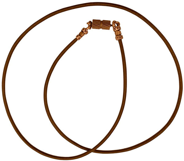 Antique Copper 1.8mm Fine Brown Leather Cord Necklace with Magnetic Clasp