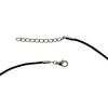 Angel Antique Silver Cameo Pendant on 18" Black Leather Cord Necklace