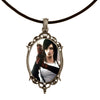 Tifa Lockhart Final Fantasy VII Video Game Antique Silver Cameo Pendant Necklace