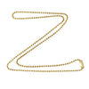 1.8mm Fine Gold Tone Brass Plated Steel Ball Chain Necklace with Extra Durable Color Protect Finish