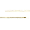 2.4mm Gold Tone Brass Plated Steel Ball Chain Necklace with Extra Durable Color Protect Finish