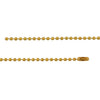 3.2mm Gold Tone Brass Plated Steel Ball Chain Necklace with Extra Durable Color Protect Finish