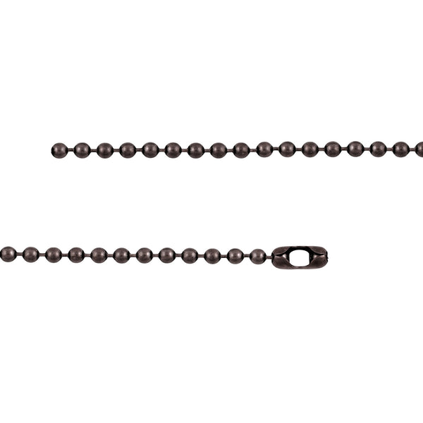 4.8mm Large Gunmetal Steel Ball Chain Necklace with Extra Durable Color  Protect Finish