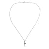 Ichthus/Ichthys Jesus Fish Cross Charm Pendant Necklace, Adjustable Sterling Silver
