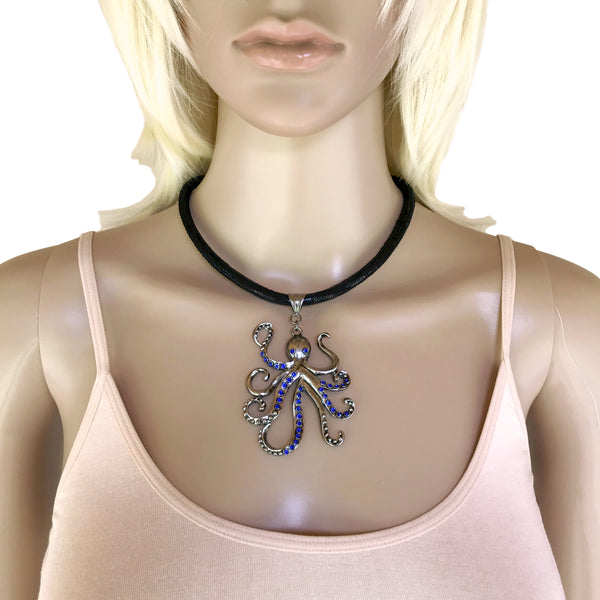 XODAS Octopus ボロシリケイトガラス　タコ　Pendant DARK GREEN SEA GLASS OCTOPUS PENDANT