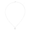 Sterling Silver Mini Star of David Pendant on Silver Cable Chain Necklace, 18"