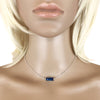 Ocean Blue Swarovski Crystal Druzy Silver Necklace and Earring Set