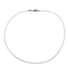 Gunmetal 1.8mm Fine White Leather Cord Necklace
