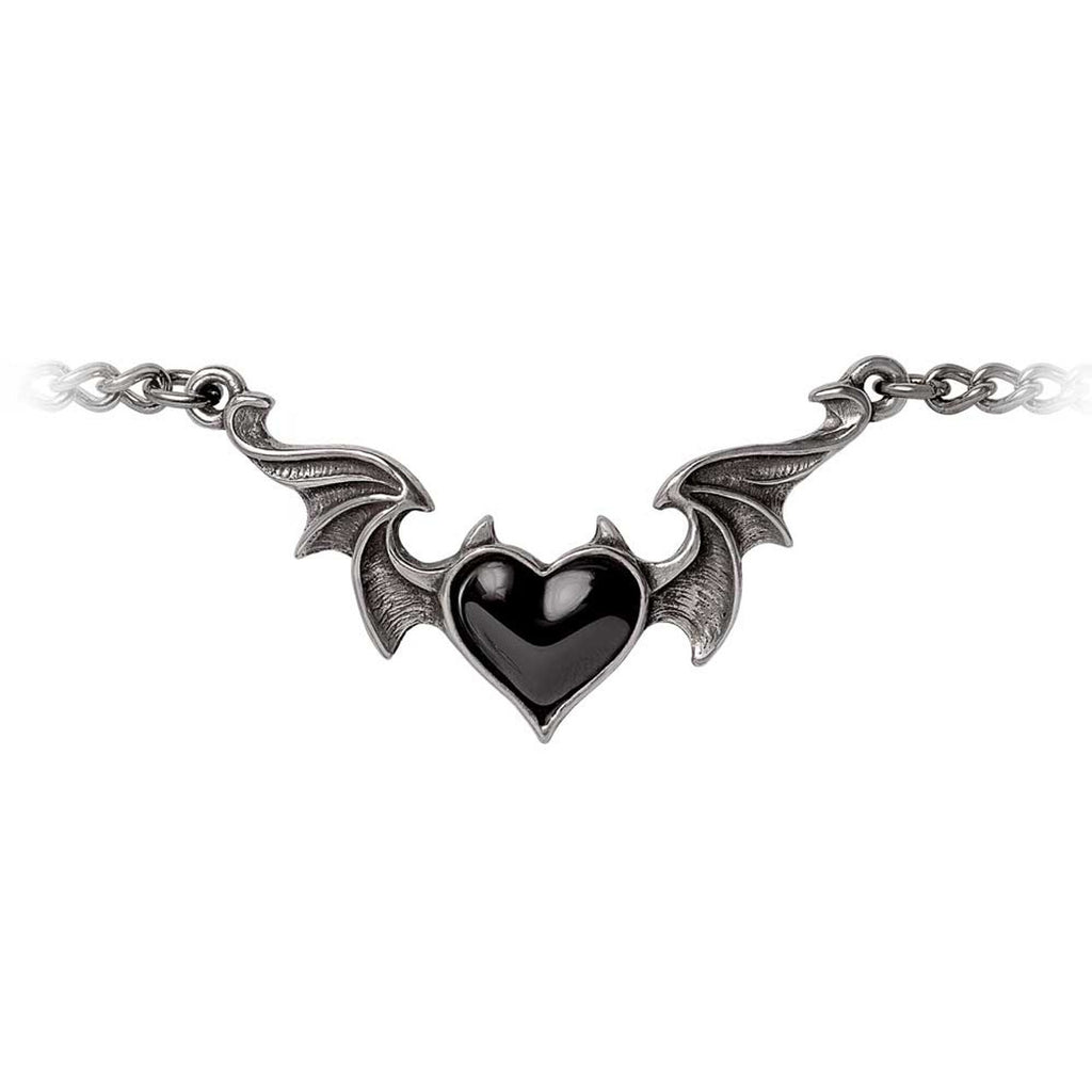 Blacksoul Winged Black Heart Bracelet by Alchemy Gothic