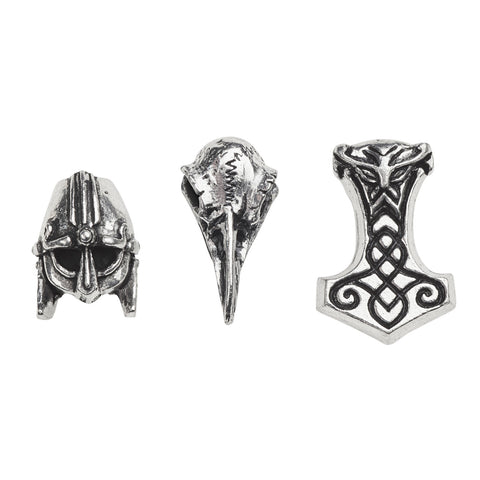 Set of 3 Norsebraid Hair Beads by Alchemy Gothic