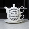 Freaks Like Me Drink Tea Set by Alchemy Gothic