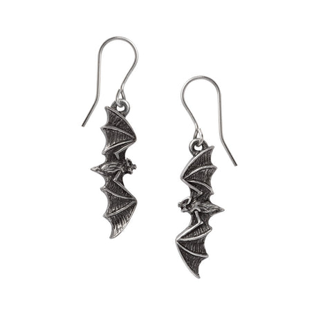 Nightflight Bat Wing Earrings by Alchemy Gothic