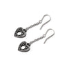 Planchette Ouija Pointer Heart Earrings by Alchemy Gothic