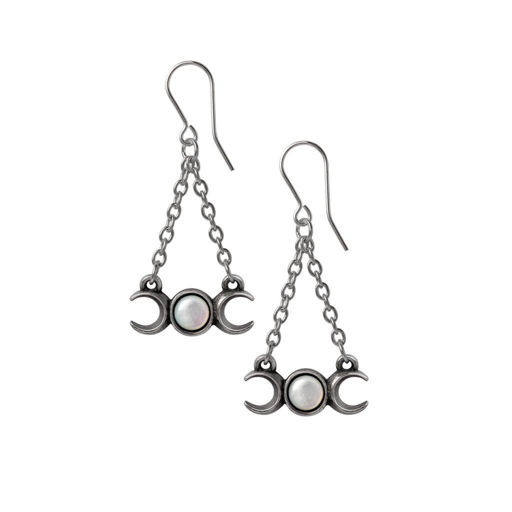 Wiccan Moon Earrings by Alchemy Gothic