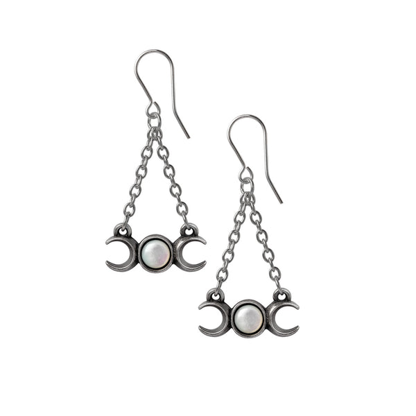 Wiccan Moon Earrings by Alchemy Gothic