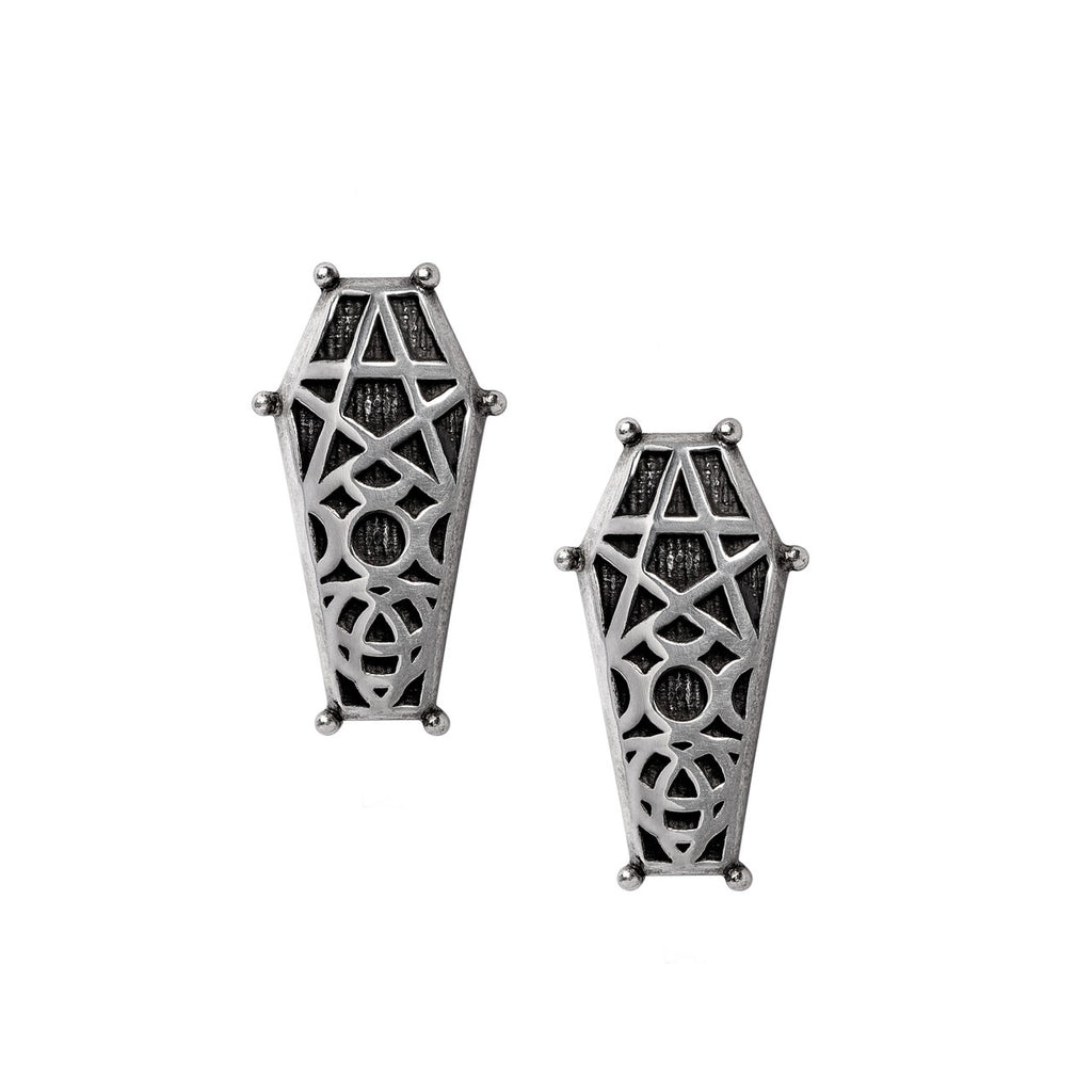 Hex Coffin Earrings by Alchemy Gothic