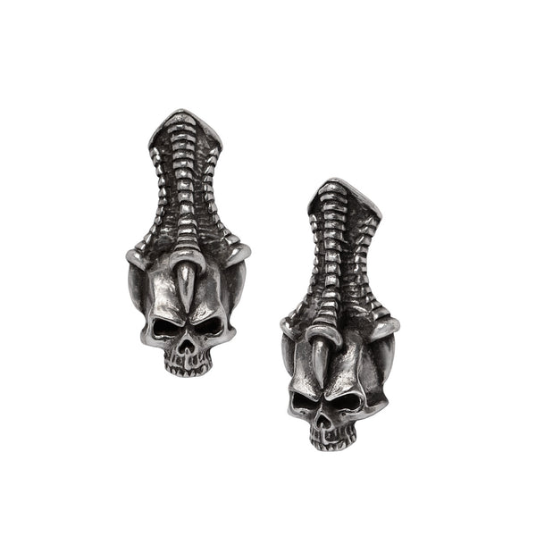 The Trophy Talon Skull Earrings by Alchemy Gothic