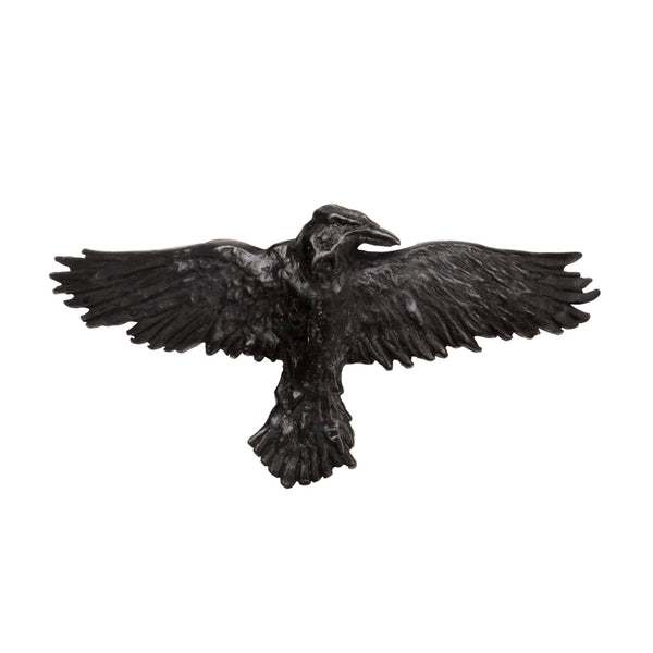 Black Raven Hair Slide Clip Barrette by Alchemy Gothic