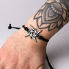 Metallica Ninja Star Cord Bracelet by Alchemy Gothic